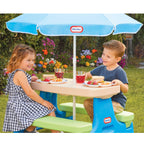 Easy Store? Jr. Play Table with Umbrella - Blue/Green