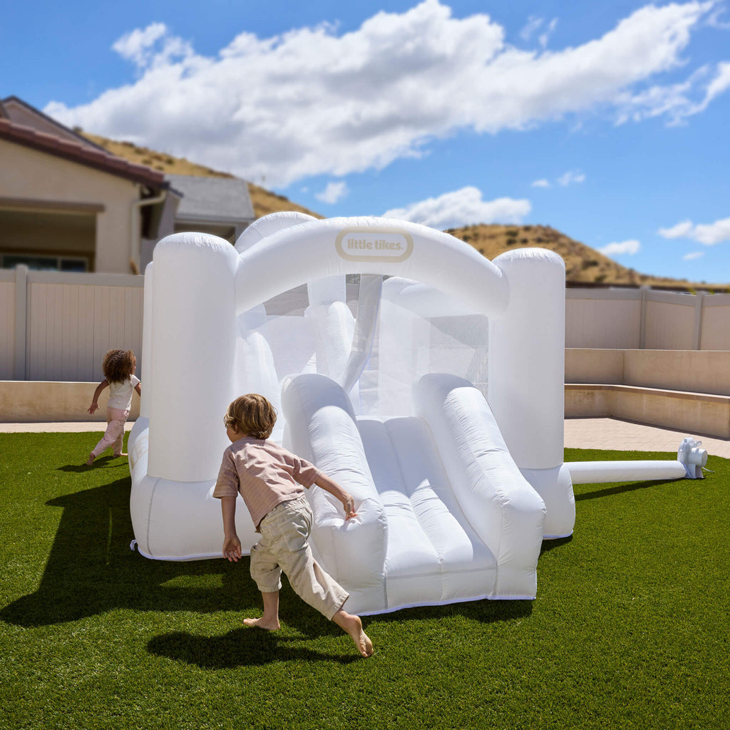 Cloud Collection? Jump 'n Double Slide Bouncer ¨C White
