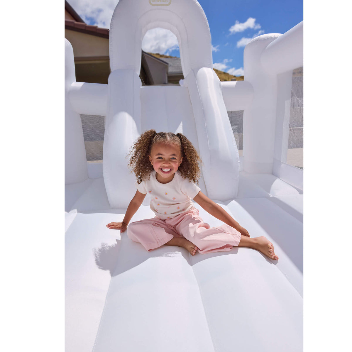 Cloud Collection? Jump 'n Double Slide Bouncer ¨C White